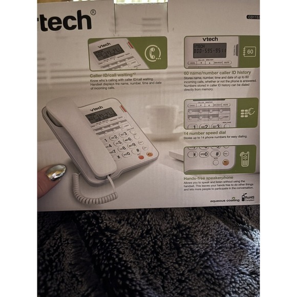VTech CD1153 Corded Telephone - White - Picture 4 of 6
